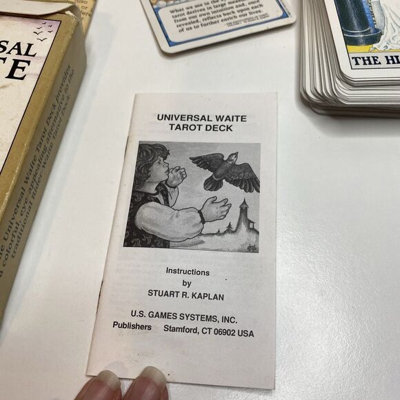 Arthur Edward Waite Tarot Deck Book 78 Universal Cards + Pictorial Key Guide - Picture 7 of 10